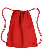 Neutral Fairtrade Gym Bag aus Bio-Baumwolle, Black 39 x 46 cm, NE90020 – Red