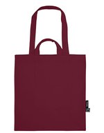 Neutral Twill Tasche mit mehreren Griffen – Bordeaux