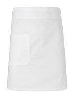 Neutral Bio-Baumwoll-Cafe-Schürze mit Tasche – White