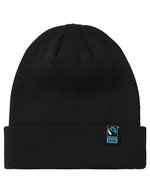 Neutral Klassische Beanie aus Bio-Baumwolle, Black One Size, NE93055 – Bild 2