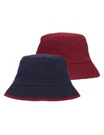 Neutral Wendbarer Bucket Hat aus Bio-Baumwolle – Navy/Bordeaux