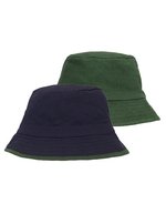 Neutral Wendbarer Bucket Hat aus Bio-Baumwolle – Navy/Bottle Green