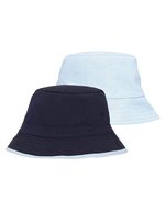 Neutral Wendbarer Bucket Hat aus Bio-Baumwolle – Navy/Light Blue