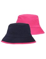 Neutral Wendbarer Bucket Hat aus Bio-Baumwolle – Navy/Pink