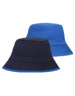 Neutral Wendbarer Bucket Hat aus Bio-Baumwolle, Navy/Sapphire M/L, NE93061 – Marine/Royal