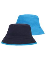 Neutral Wendbarer Bucket Hat aus Bio-Baumwolle – Navy/Sapphire