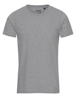 Neutral Recyceltes Baumwoll-T-Shirt mit Rundhalsausschnitt, Black Melange S, NEC61001 – Gris Melange