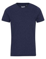 Neutral Recyceltes Baumwoll-T-Shirt mit Rundhalsausschnitt, Black Melange S, NEC61001 – Marine Melange
