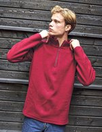 Recycled Fleece Quarter Zip – Black