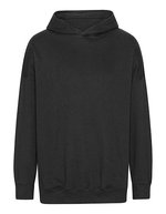 Tiger Cotton Oversized Hoodie with Side Pockets – Black