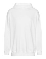 Tiger Cotton Oversized Hoodie with Side Pockets – White