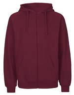 Tiger Cotton Hoodie mit Reißverschluss – Bordeaux