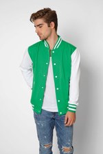 Nath Campus Jacke mit kontrastfarbenen Ärmeln, Black/White S, NH043 – Bild 3