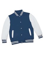 Nath Campus Jacke mit kontrastfarbenen Ärmeln, Black/White S, NH043 – Deep Navy/White