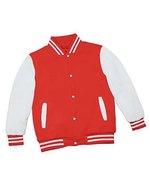 Nath Campus Jacke mit kontrastfarbenen Ärmeln, Black/White S, NH043 – Red/White