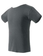 Nath T-Shirt mit Ripp-Kragen, Black S, NH140 – Dark Grey