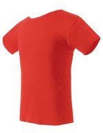 Nath T-Shirt mit Ripp-Kragen, Black S, NH140 – Red