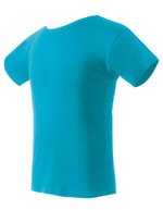Nath T-Shirt mit Ripp-Kragen, Black S, NH140 – Turquoise