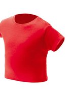 Nath Baby T-Shirt mit Druckknöpfen, Baumwolle, Black 6-12 Monate, NH140B – Red