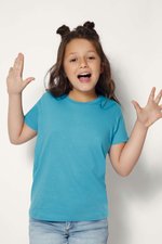 Nath T-Shirt mit Ripp-Kragen für Kinder, Pistachio 0/2, NH140K – Bild 3