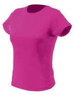 Nath T-Shirt mit schmalem Ripp-Kragen für Damen – Bubblegum