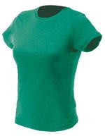 Nath T-Shirt mit schmalem Ripp-Kragen für Damen – Green