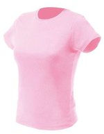 Nath T-Shirt mit schmalem Ripp-Kragen für Damen – Pink