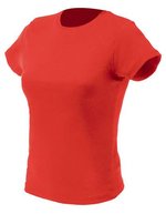 Nath T-Shirt mit schmalem Ripp-Kragen für Damen, Bubblegum XXL, NH141 – Rosso