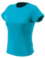 Nath T-Shirt mit schmalem Ripp-Kragen für Damen, Bubblegum XXL, NH141 – Turchese