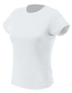 Nath T-Shirt mit schmalem Ripp-Kragen für Damen, Bubblegum XXL, NH141 – Bianco