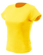 Nath T-Shirt mit schmalem Ripp-Kragen für Damen, Bubblegum XXL, NH141 – Giallo