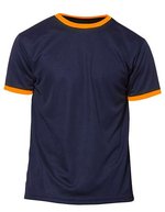 Nath Sport-T-Shirt Action aus Quick-Dry-Gewebe, Black/Yellow Fluor 3/4, NH160K – Navy/Orange Fluor