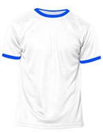Nath Sport-T-Shirt Action aus Quick-Dry-Gewebe, Black/Yellow Fluor 3/4, NH160K – White/Royal Fluor
