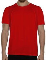 Nath Atmungsaktives Herren Sport T-Shirt, Apple Green Fluor XS, NH250 – Red