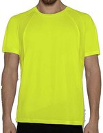 Nath Atmungsaktives Herren Sport T-Shirt, Apple Green Fluor XS, NH250 – Yellow Fluor