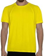 Nath Atmungsaktives Herren Sport T-Shirt, Apple Green Fluor XS, NH250 – Yellow