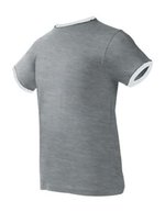 Nath T-Shirt Boston mit Kontrastakzenten – Grey Melange/White