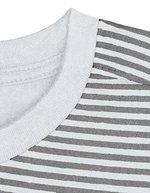 Nath T-Shirt Boston mit Kontrastakzenten, Chocolate/Sky S, NH351 – White/Grey (Striped)