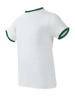 Nath T-Shirt Boston mit Kontrastakzenten, Chocolate/Sky S, NH351 – White/Ireland Green