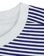 Nath T-Shirt Boston mit Kontrastakzenten, Chocolate/Sky S, NH351 – White/Navy (Striped)