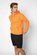 Nath Hoodie mit doppellagiger Kapuze und Kangurutasche, Apple Green Fluor XS, NH421 – Bild 3