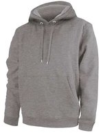 Nath Hoodie mit doppellagiger Kapuze und Kangurutasche, Apple Green Fluor XS, NH421 – Grey Melange