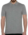 Nath Piqué Polo mit Kragen für Herren, Grey Melange XXL, NH503 – Bild 2