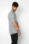 Nath Piqué Polo mit Kragen für Herren, Grey Melange XXL, NH503 – Bild 4