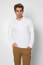 Nath Langarm-Poloshirt aus Mikro-Piqué Baumwolle, Bottle Green S, NH541 – Bild 3
