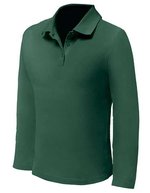 Nath Langarm-Poloshirt aus Mikro-Piqué Baumwolle – Bottle Green