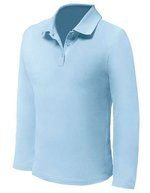 Nath Langarm-Poloshirt aus Mikro-Piqué Baumwolle – Sky