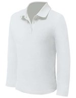 Nath Langarm-Poloshirt aus Mikro-Piqué Baumwolle, Bottle Green S, NH541 – White