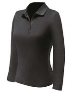Nath Polo Langarmshirt mit Seitenschlitzen für Damen – Black