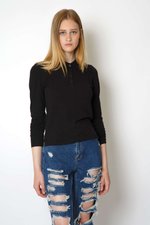 Nath Polo Langarmshirt mit Seitenschlitzen für Damen, Black L, NH542 – Bild 3